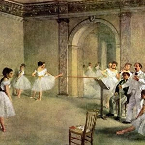 Ballet Rehearsal on the Set (1874) by Edgar Degas (19 July 1834 - 27 September 1917)