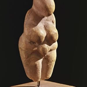 Bone figurine of Venus, one of group known as Venus of Grimaldi, from Balzi Rossi caves, province of Imperia