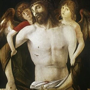Christ between Two Angels : the crucified Christ supported by two angels