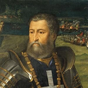 Italy, Modena, Portrait of Alfonso I d Este, detail