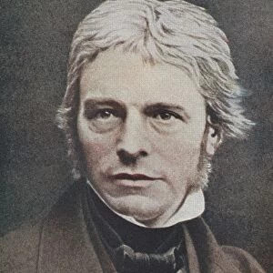 Michael Faraday (1791-1867) British physicist and chemist. From a hand-tinted photograph