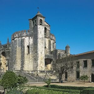 Portugal - Tomar. Templar church at Convent of Christ. UNESCO World Heritage List, 1983