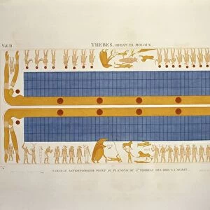 Reproduction of ceiling frescoes of Tomb of Seti I