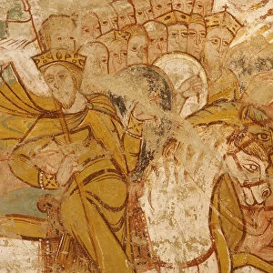 Saint-Savin abbey painting: kings attacked by Abraham and his followers