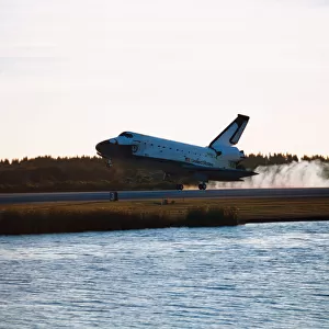 The space shuttle landing