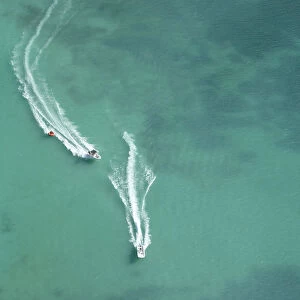 Aerial view of Eagle beach. Aruba