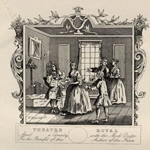 William Hogarths, Scene from a play at the Theatre Royal