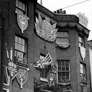 Coronation Decortations Council Offices Dartford May 1953