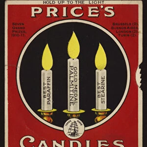 Advertisement for Prices candles (colour litho)