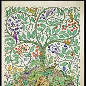 Adam and Eve design (w / c on paper)