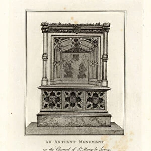 Ancient monument in the chancel of St Mary le Savoy (now the Savoy Chapel)