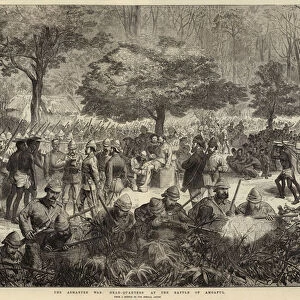 The Ashantee War, Head-Quarters at the Battle of Amoaful (engraving)