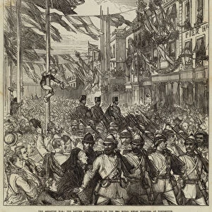 The Ashantee War, the Return Home, Arrival of the 23rd Royal Welsh Fusiliers at Portsmouth (engraving)