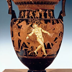 Attic red-figure volute krater depicting the death of the bronze giant