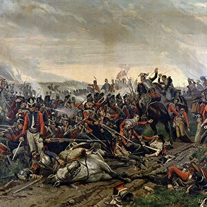 Battle of Waterloo on June 18, 1815 - The last resistance of the French infantry