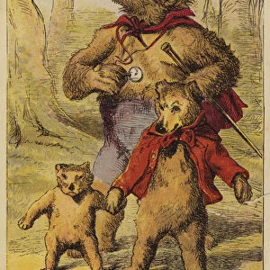 The Three Bears (coloured engraving)