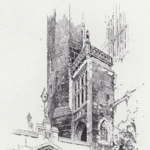 Bridge and Porch to Middle Temple Library (engraving)