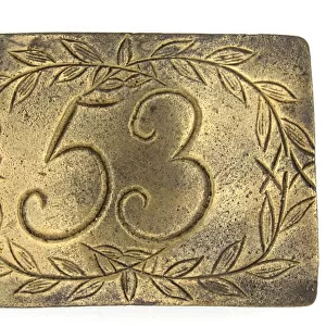 British belt plate of the 53rd Regiment of Foot, c. 1777 (brass)