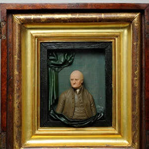 Bust of Richard Reynolds, 1810 (coloured wax & wood)