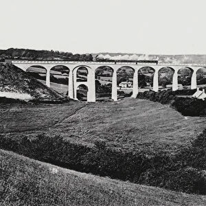 Cannington Viaduct, Lyme Regis (b / w photo)