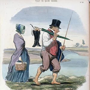 Caricature ridiculing Chapter VI of the Rights and Duties of Spouses in the French Code