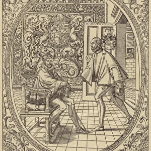 Chair of King Charles IX of France, 16th Century (engraving)