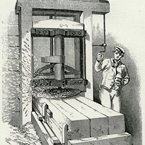Circular planing machine used during the building of the Crystal Palace, London, 1851