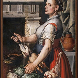 The cook. Painting by Pieter Aertsen (1507 or 1508-1575), oil on wood, 1559
