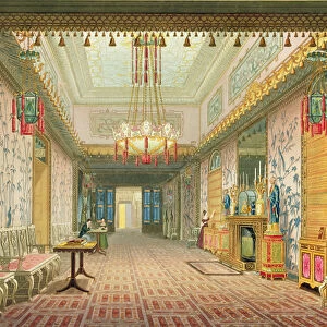 The Corridor or Long Gallery in its Final Phase, from Views of the Royal Pavilion
