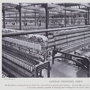 Cotton spinning shed (b / w photo)