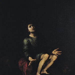 Daniel in the Lions Den (oil on canvas)