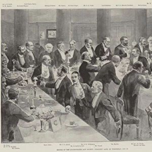 Dinner of the Incorporated Law Society, Chancery Lane, on Wednesday, 31 January (engraving)