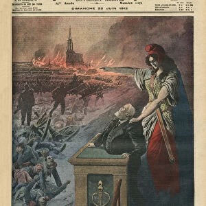 Disarmament of France, Jean Jaures and Marianne, illustration from Le Petit Journal