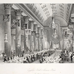 Egyptian Hall, Mansion House, from London Interiors with their Costumes