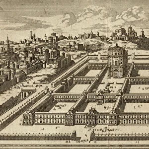 Elevation of the Temple of Jerusalem as built by Herod (engraving)