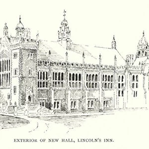 Exterior of New Hall, Lincolns Inn (litho)