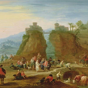 Figures and cattle, 17th century