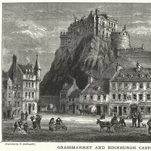 Grassmarket and Edinburgh Castle (engraving)