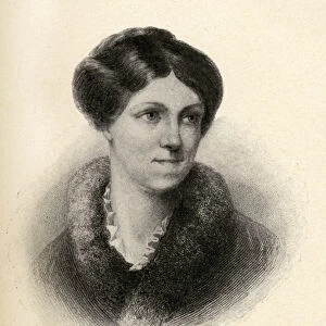 Harriet Martineau (1802-1876) illustration from Little Journeys to the Homes