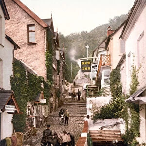 High Street, Clovelly (hand-coloured photo)
