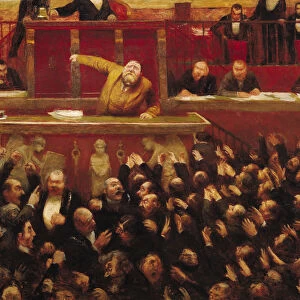 Jean Jaures (1859-1914) Speaking at the Tribune of the Chamber of Deputies, 1903