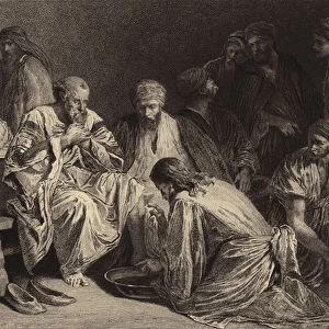 Jesus washing the Disciples Feet (engraving)