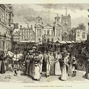 Kingston-on-Thames, the Market Place (engraving)