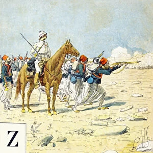 Letter Z: Zouaves, "Je serai soldat"( Iwill be a soldier) - Military alphabet