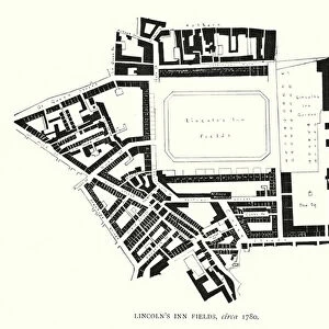 Lincolns Inn Fields, circa 1780 (litho)
