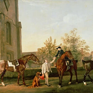 Lord Torringtons Hunt Servants setting out from Southill, Bedfordshire, c