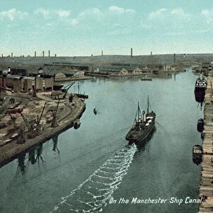 On the Manchester Ship Canal (coloured photo)