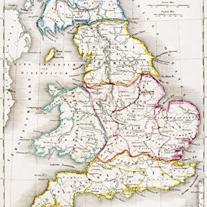 Map of England, Britannia Antiqua, from The Atlas of Ancient Geography