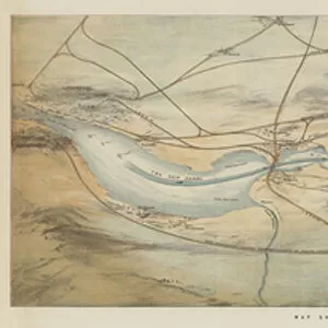 Map showing the Course of the Proposed Manchester Ship Canal (colour litho)