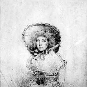 Mary Perdita Robinson (chalk on paper)